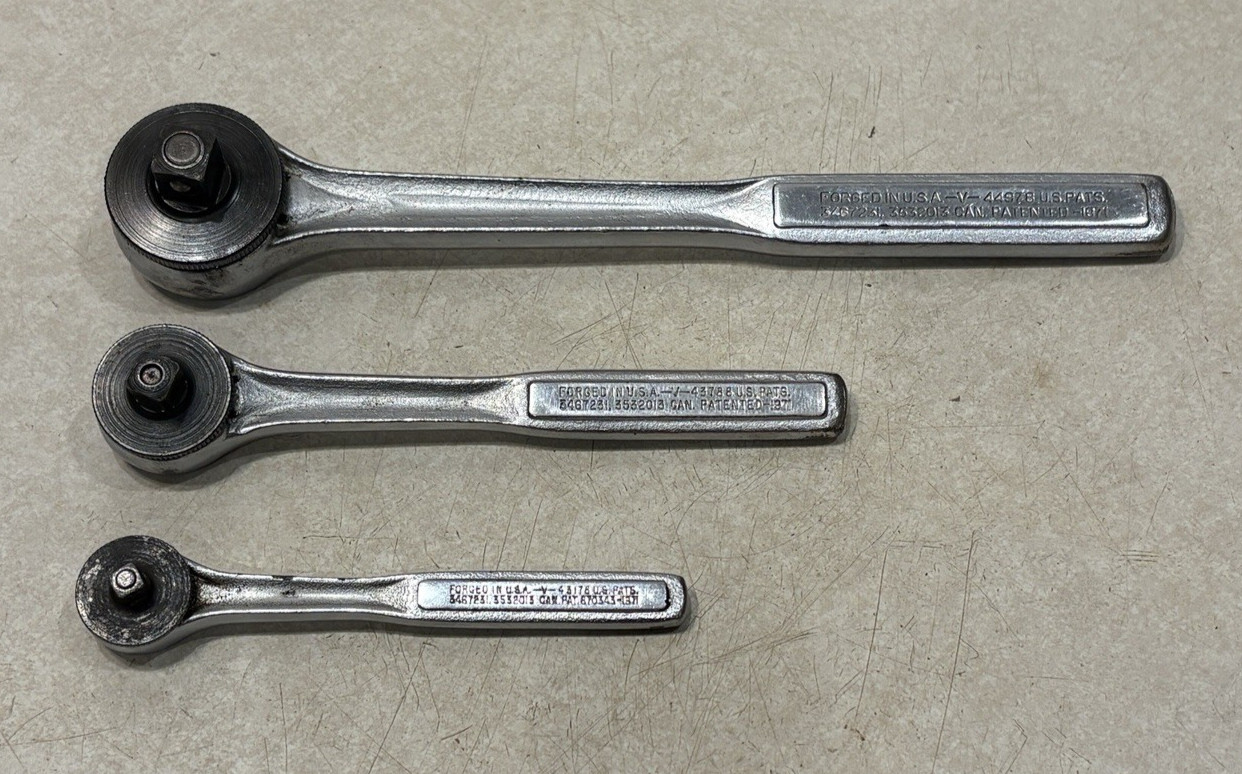 Vintage Craftsman Ratchet -V- Set 1/4 3/8 1/2 Dr. 43178 43788 44978 USA READ Vintage Craftsman Ratchet -V- Set 1/4 3/8 1/2 Dr. 43178 43788 44978 USA READ