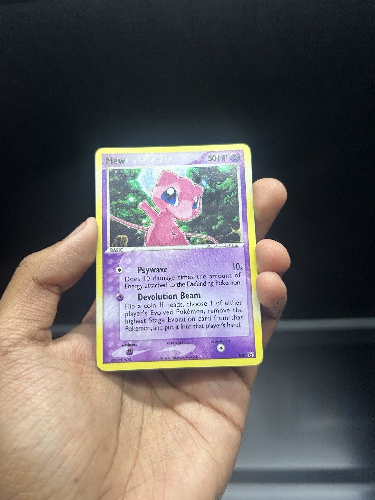 Mew 040 Pokemon Nintendo Black Star Holo Promos Swirl 🌀LP Mew 040 Pokemon Nintendo Black Star Holo Promos Swirl 🌀LP