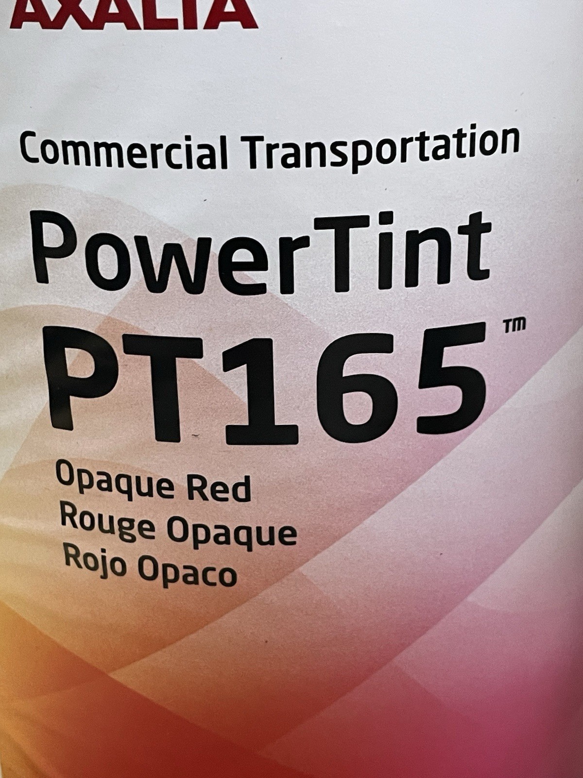 Axalta Pt165 Opaque Red Axalta Pt165 Opaque Red