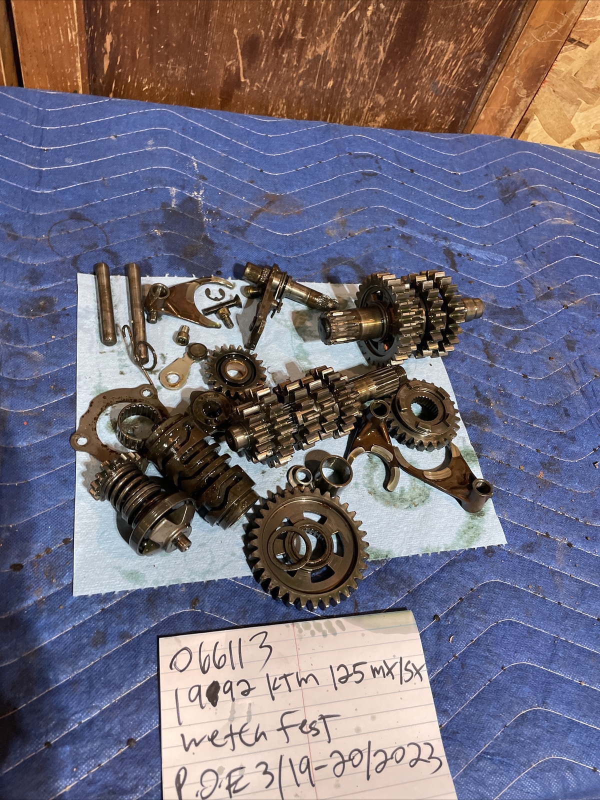 1992 KTM 125MX 125 SX transmission gears guts assembly 066 1992 KTM 125MX 125 SX transmission gears guts assembly 066