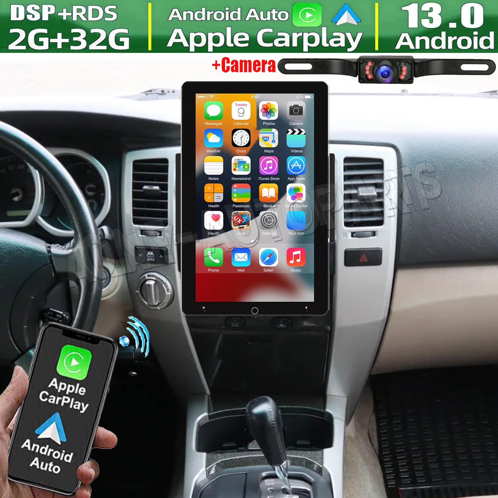 10'' For Toyota 4Runner 2003-2009 Android 13 Carplay Car Radio Stereo GPS + Cam