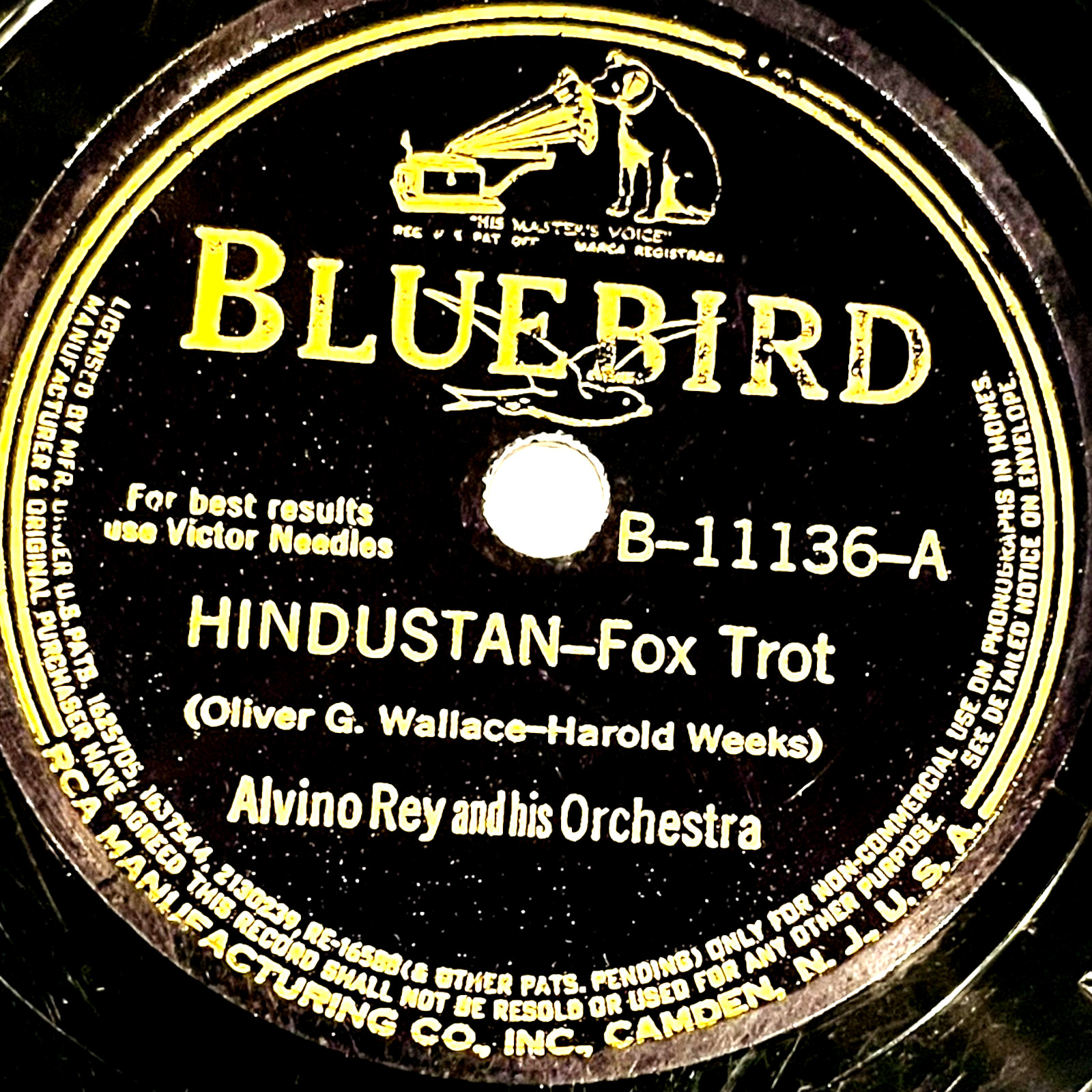Alvino Rey - Hindustan / Everything Happens To Me - Bluebird Record B-11136