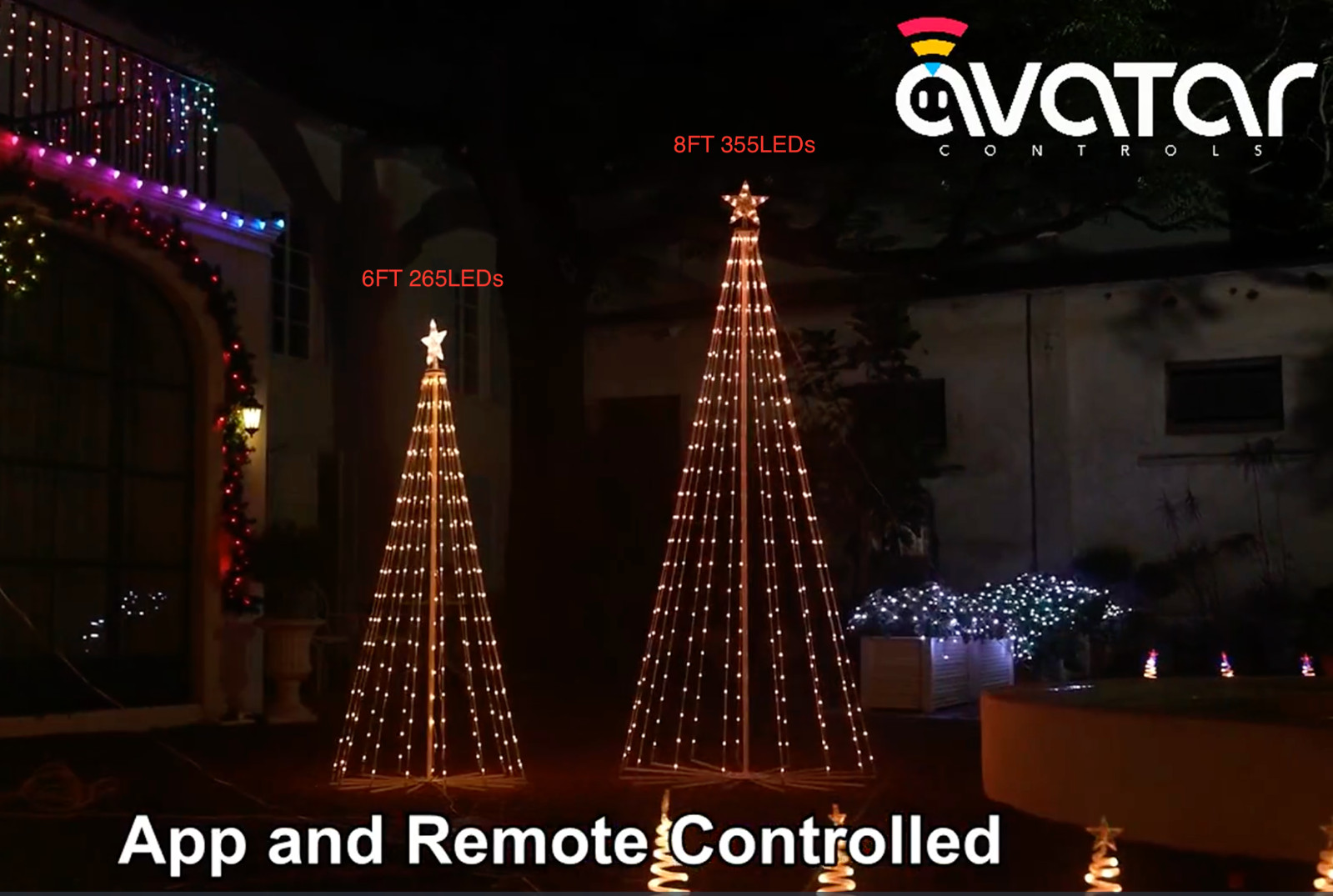 355 LED lights 8FT Christmas Cone Tree with Star Topper Smart App Control & DIY 355 LED lights 8FT Christmas Cone Tree with Star Topper Smart App Control & DIY