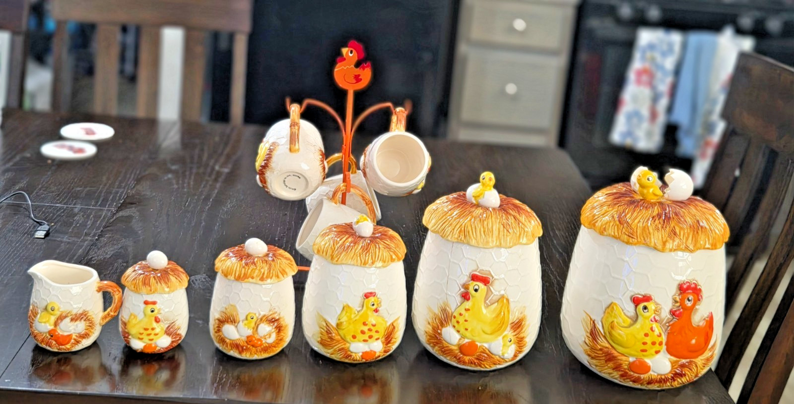 Vintage Sears Roebuck Chicken Little Canister Set 11 PC Hatching Chick 76-79