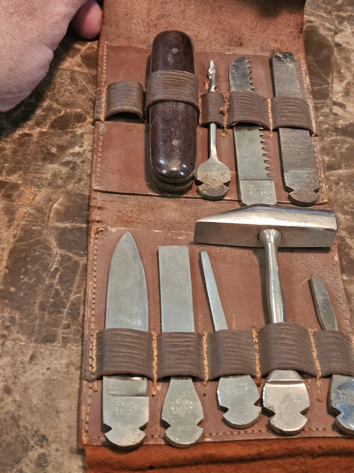 VTG H. Boker & Co. Multi Tool Set Knife 1960\'s Made In Germany Leather Case Rare VTG H. Boker & Co. Multi Tool Set Knife 1960\'s Made In Germany Leather Case Rare