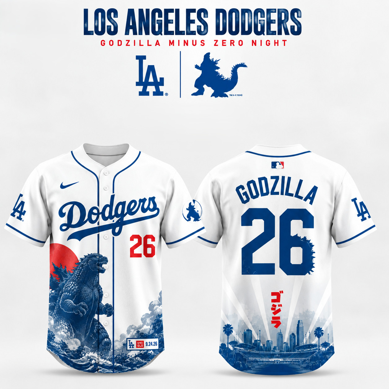 SO HOT Dodgers x Godzilla Minus Zero Night 2026 Limited Edition Jersey, S-5XL SO HOT Dodgers x Godzilla Minus Zero Night 2026 Limited Edition Jersey, S-5XL
