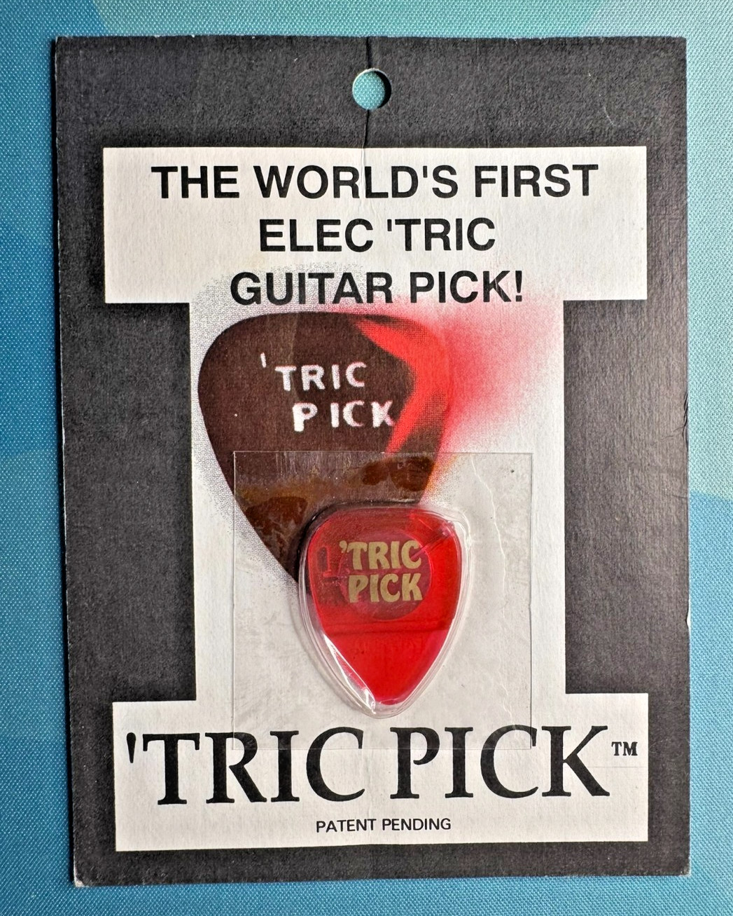 Vintage TRIC PICK Electric Guitar Pick Early Promotional Trade Show Sealed