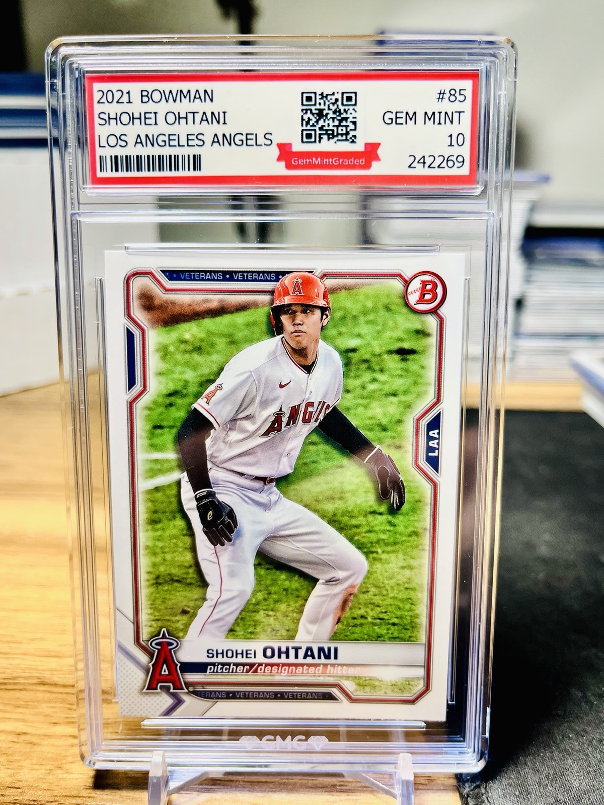 2021 Bowman Shohei Ohtani #85 GMG Graded 10 Gem Mint 💎 Angels 2021 Bowman Shohei Ohtani #85 GMG Graded 10 Gem Mint 💎 Angels