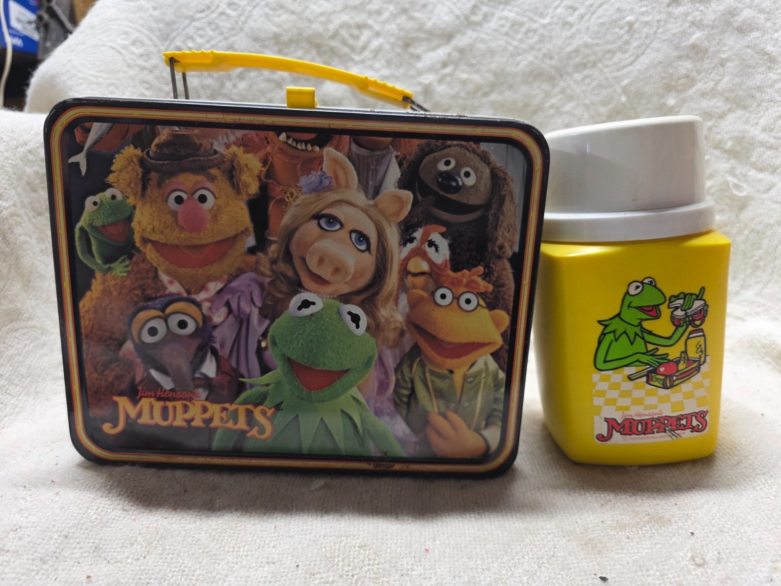 Vintage 1979 Jim Henson’s Muppets Metal Lunchbox + Original Thermos VG COND Vintage 1979 Jim Henson’s Muppets Metal Lunchbox + Original Thermos VG COND