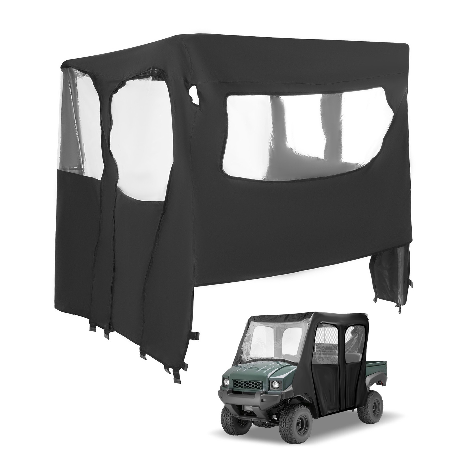 NEW Full Cabin Cab Enclosure Soft Door For Kawasaki Mule 4000/4010 4-door UTV