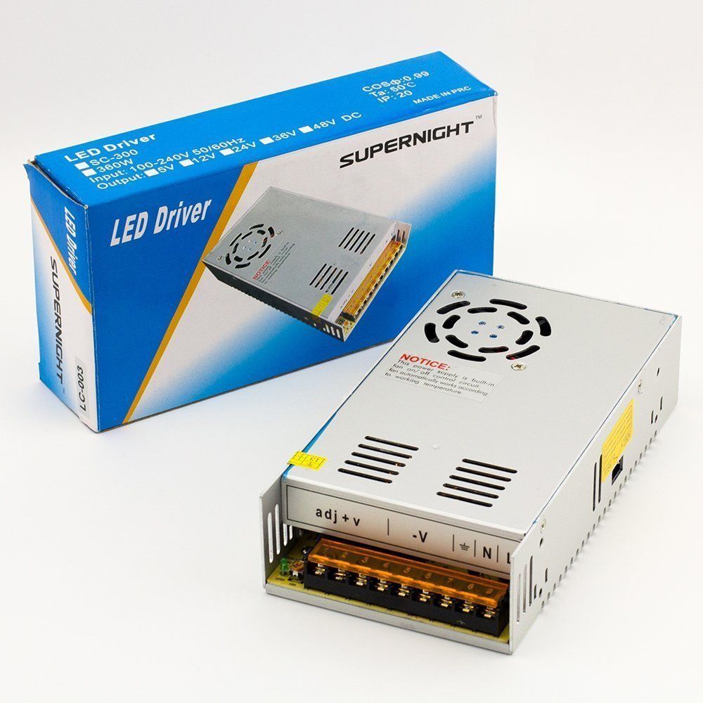 12V 30A 360W Universal Regulated Switching Power Supply AC-DC For LED Light CCTV