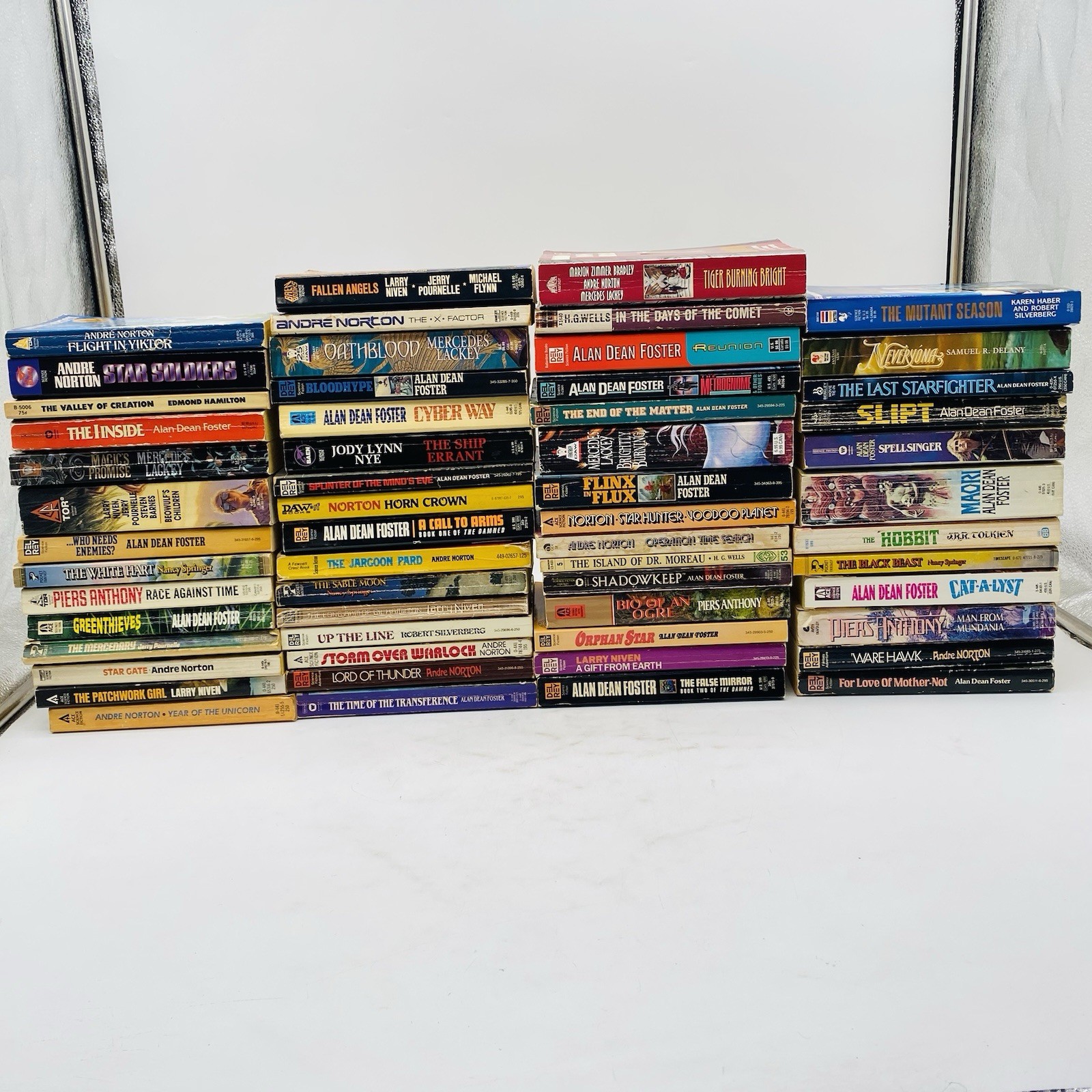Lot of 58 Science Fiction/Fantasy Vintage Paperback Novels 1964-2002
