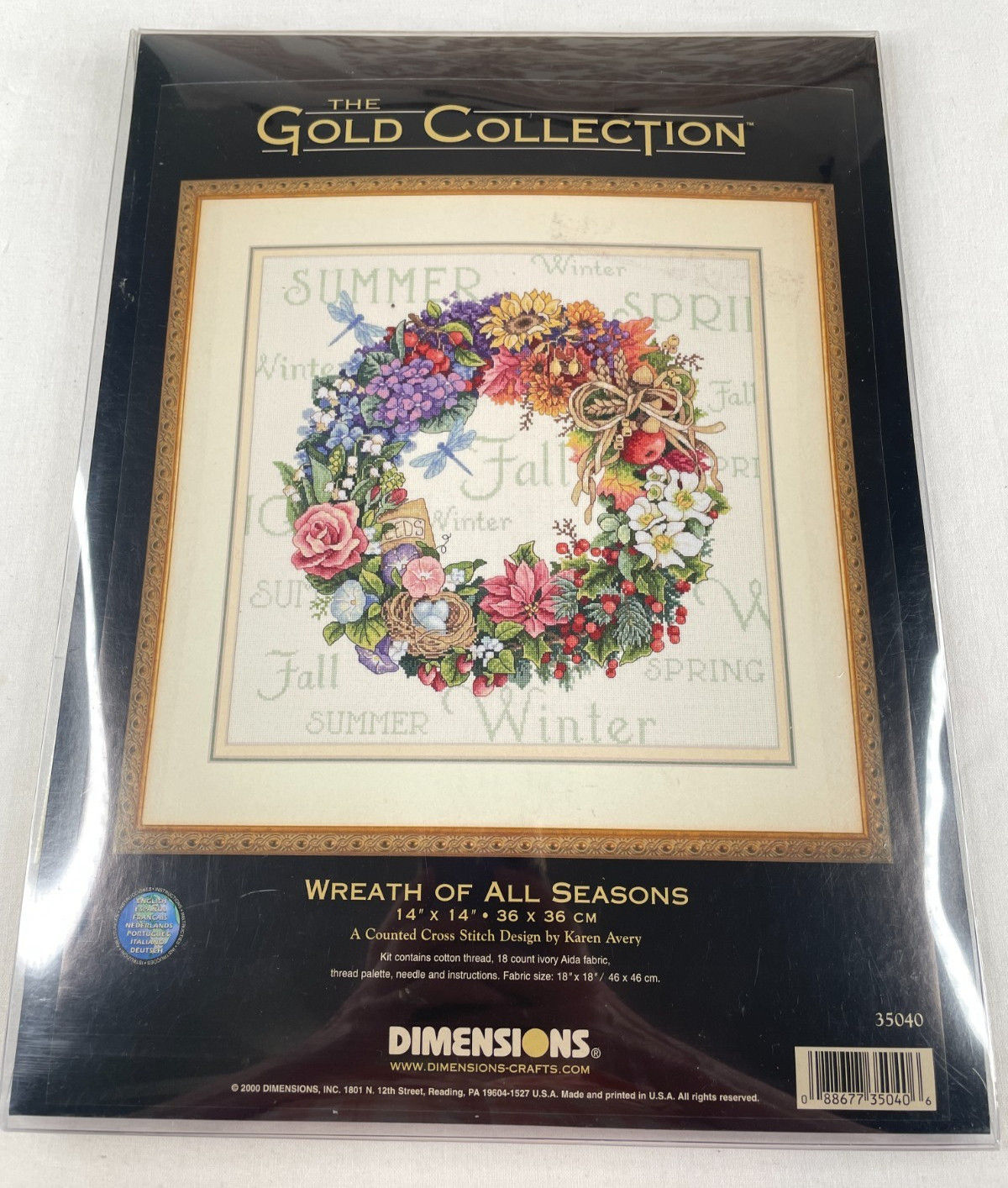 Dimensions Gold Collection Wreath of All Seasons 35040 Counted Cross Stitch Kit