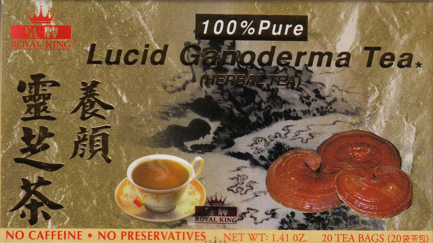 Royal King Lucid Ganoderma Tea - 20 Tea Bags Royal King Lucid Ganoderma Tea - 20 Tea Bags