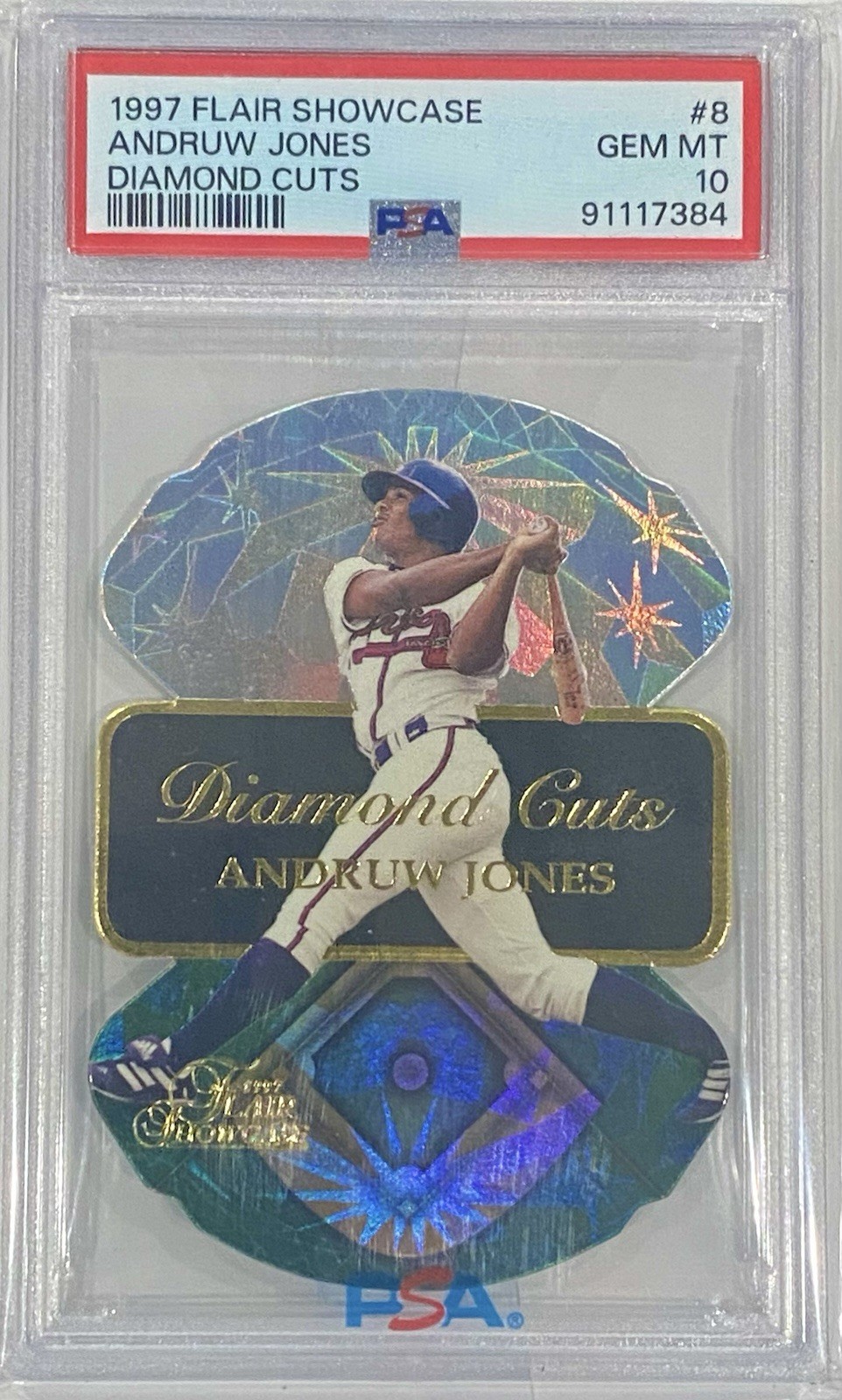 1997 Flair Showcase - Diamond Cuts Andruw Jones #8 - PSA 10