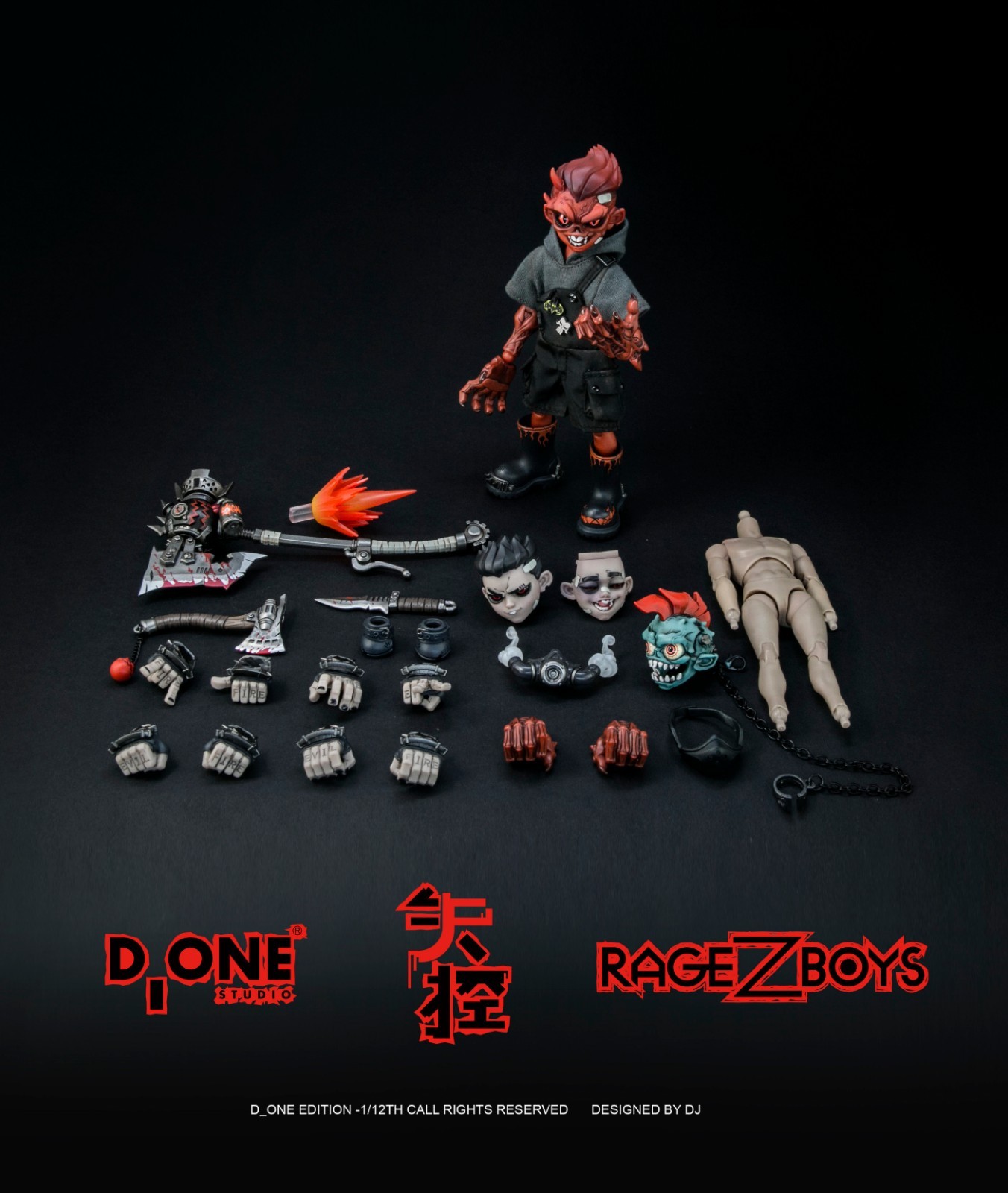 IN STOCK D_ONE STUDIO RAGE-ZBOYS 1/12 Action Figure Out-of-control version