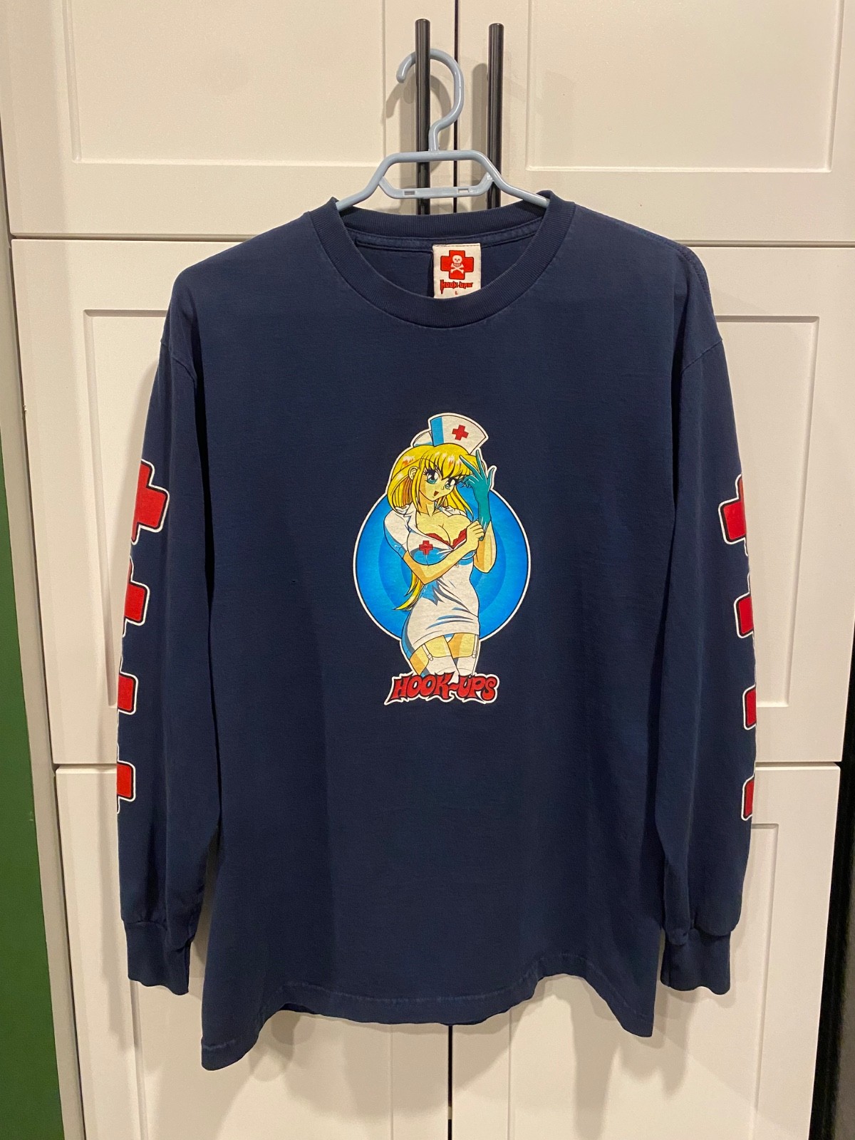 Vintage 2000\'s Hook-Ups Nurse Daisy Longsleeve Size Large Vintage 2000\'s Hook-Ups Nurse Daisy Longsleeve Size Large