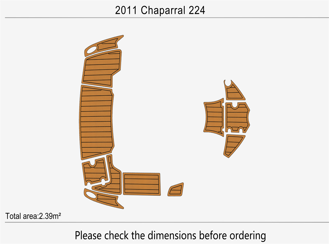 2011 Chaparral 224 DuraEVA Boat flooring