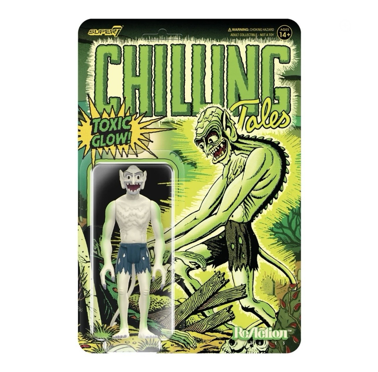 Super7 Chilling Tales Toxic Glow Graveyard Ghoul 3.75” Scale ReAction Figure