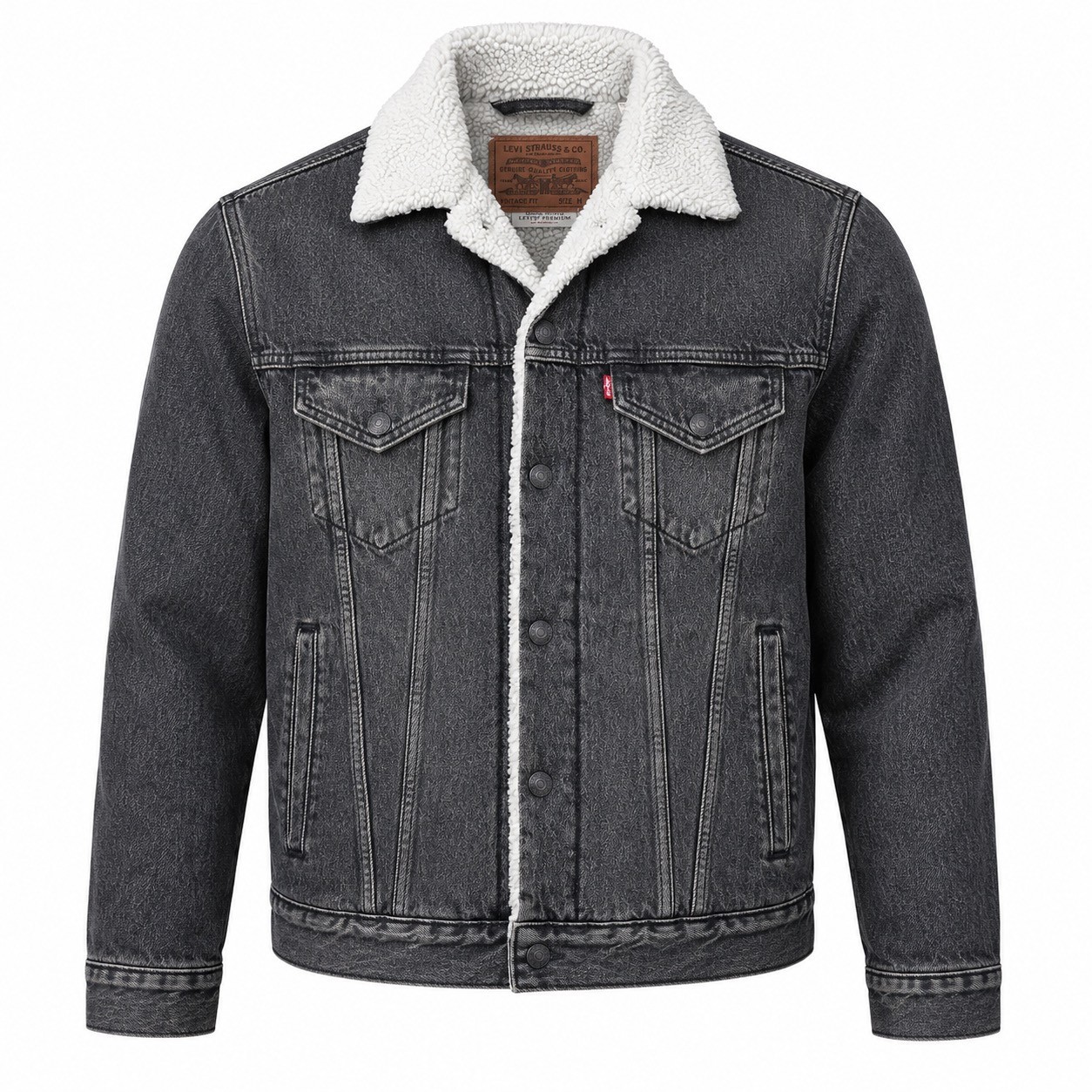 Levi's Men's Premium Vintage Fi Sherpa Lined Denim Jean Trucker Jacket