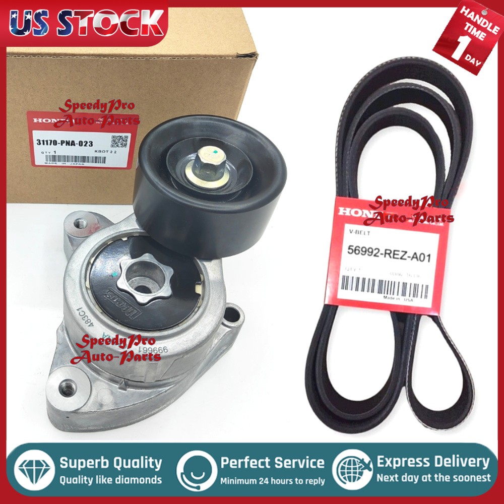 OEM Serpentine Drive Belt Tensioner + Belt For 2010-2011 Honda CR-V 2.4L