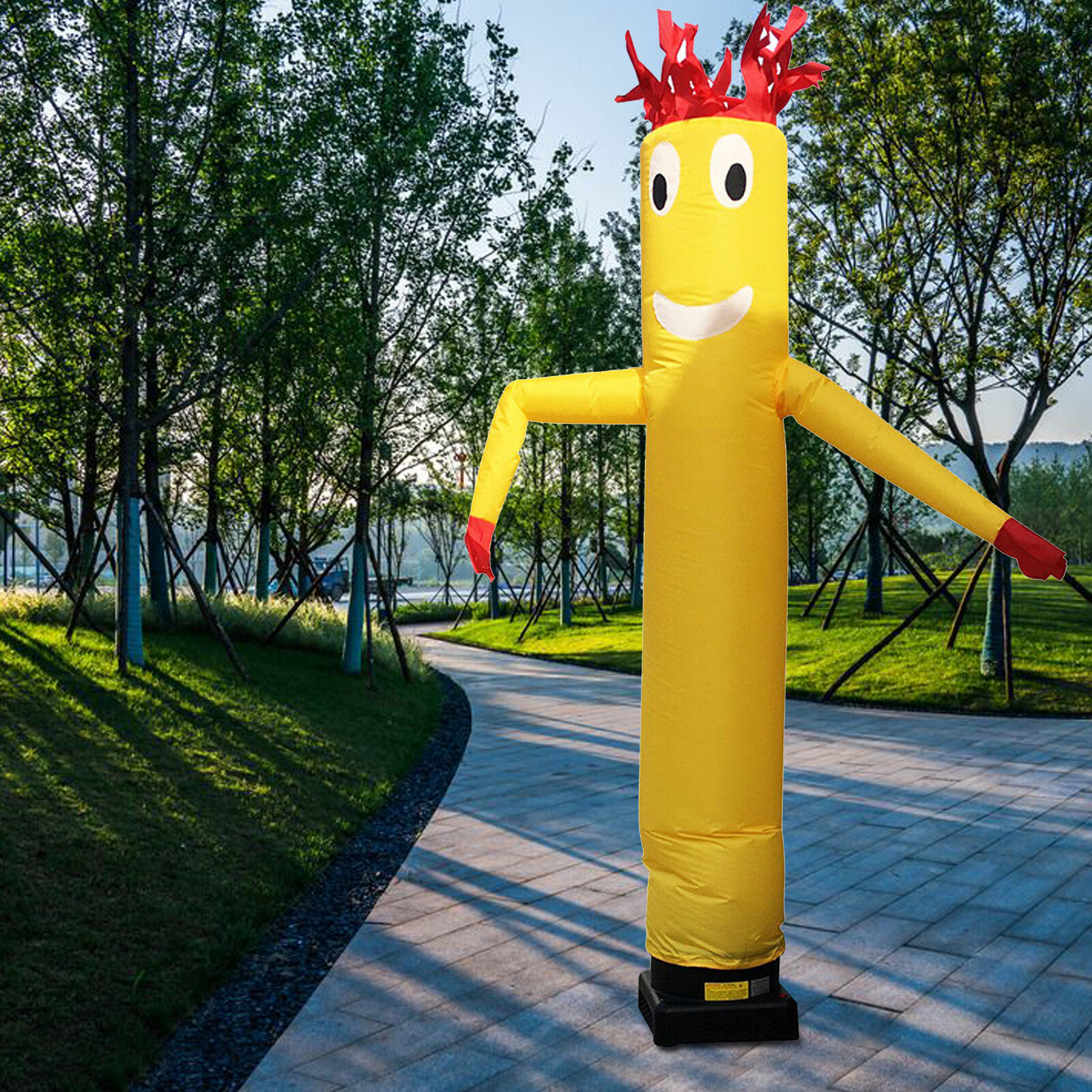 Yellow 10ft Inflatable Wacky Waving Flailing Arms Tube Man Dancing Air Puppet