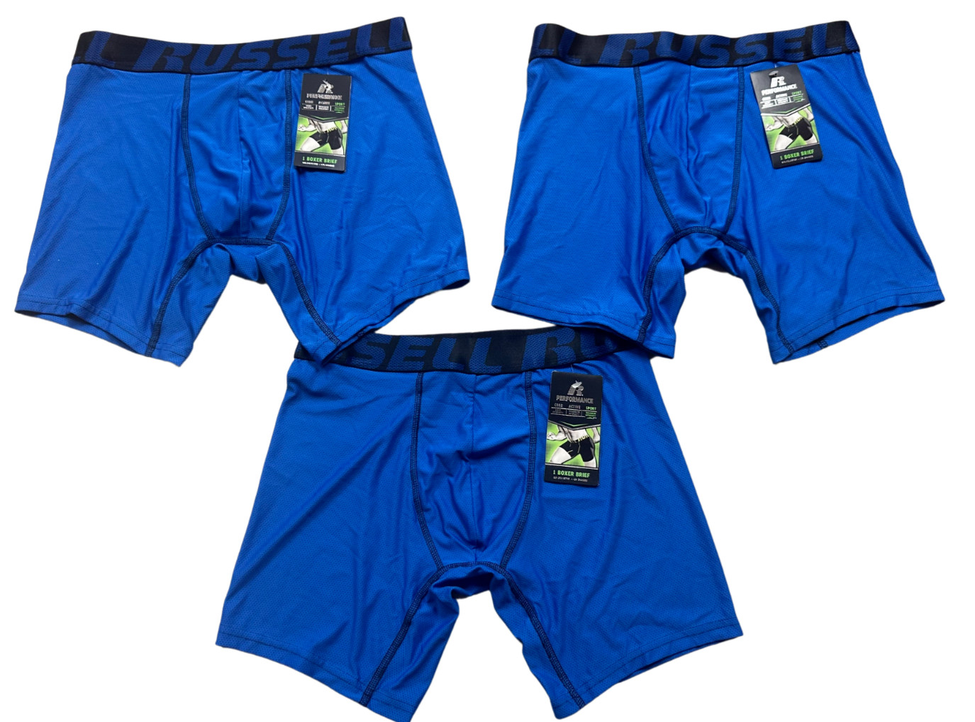 3 Pack NWT Russell Sport Performance Max Intensity Mid Boxer Brief - MEDIUM 3 Pack NWT Russell Sport Performance Max Intensity Mid Boxer Brief - MEDIUM