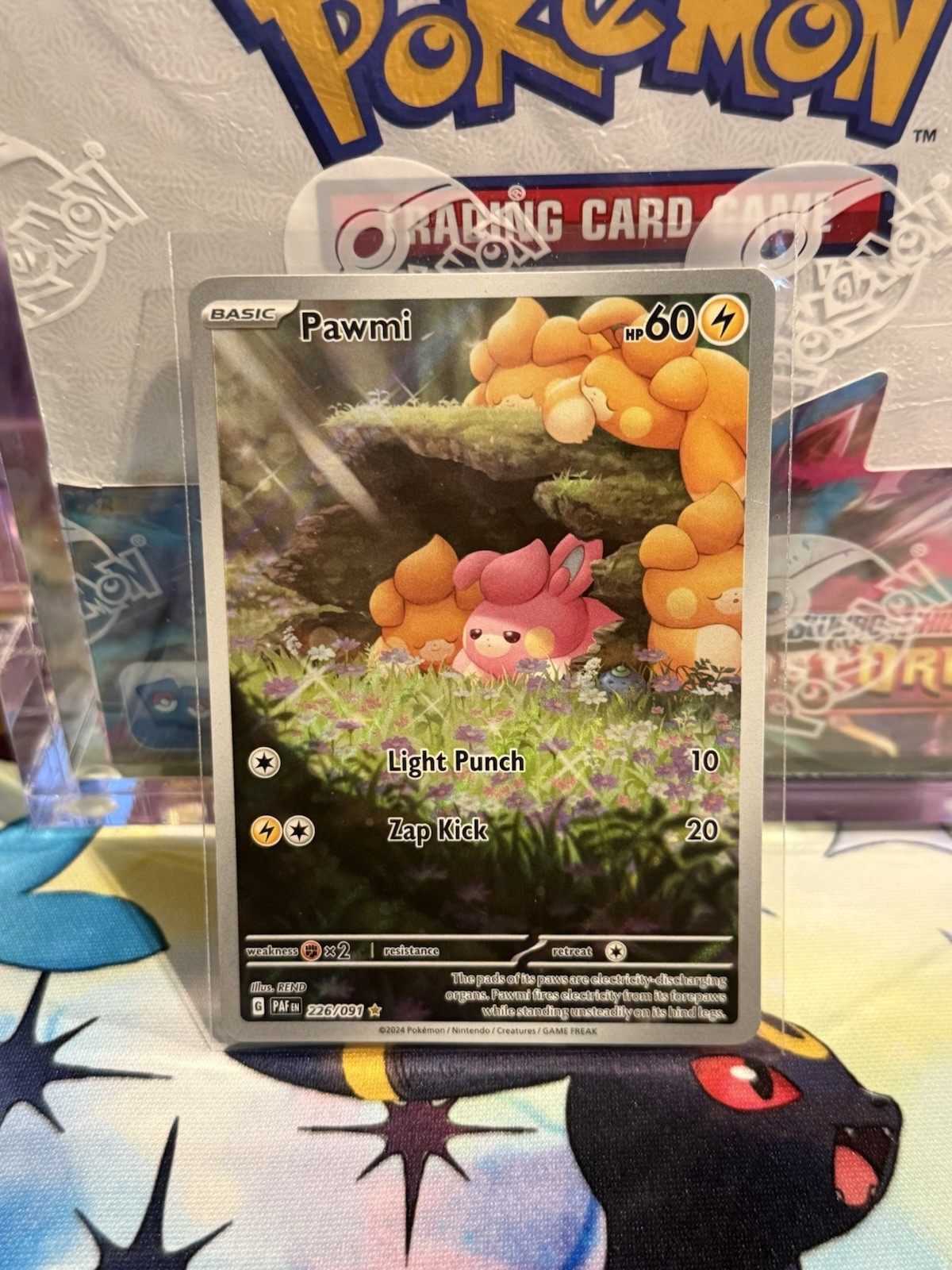 Pokémon Pawmi Holo Illustration Rare 226/091 SV: Paldean Fates English 60 HP