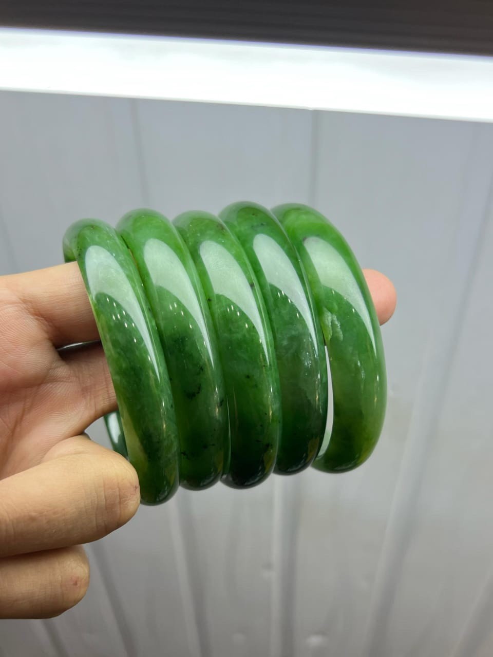 Nephrite Jade Bangle Green Nephrite