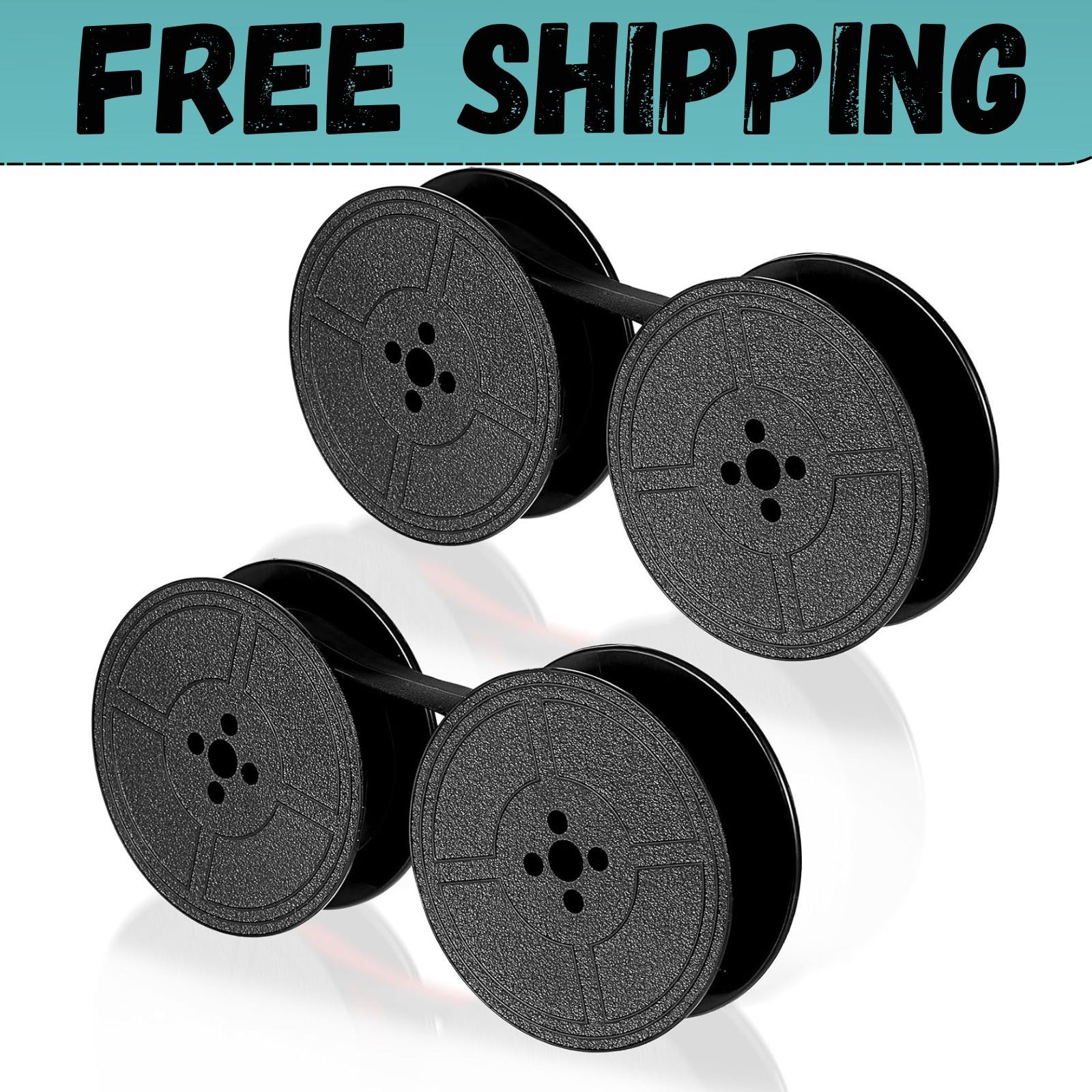Universal Typewriter Ribbon Twin Spool Replacement Pack - Black Ink (2 Pcs) Universal Typewriter Ribbon Twin Spool Replacement Pack - Black Ink (2 Pcs)