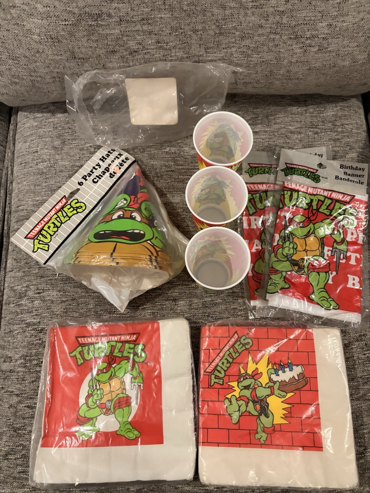 VTG 1989/1990 Teenage Mutant Ninja Turtles (TMNT) Party Supplies Lot Some Sealed VTG 1989/1990 Teenage Mutant Ninja Turtles (TMNT) Party Supplies Lot Some Sealed