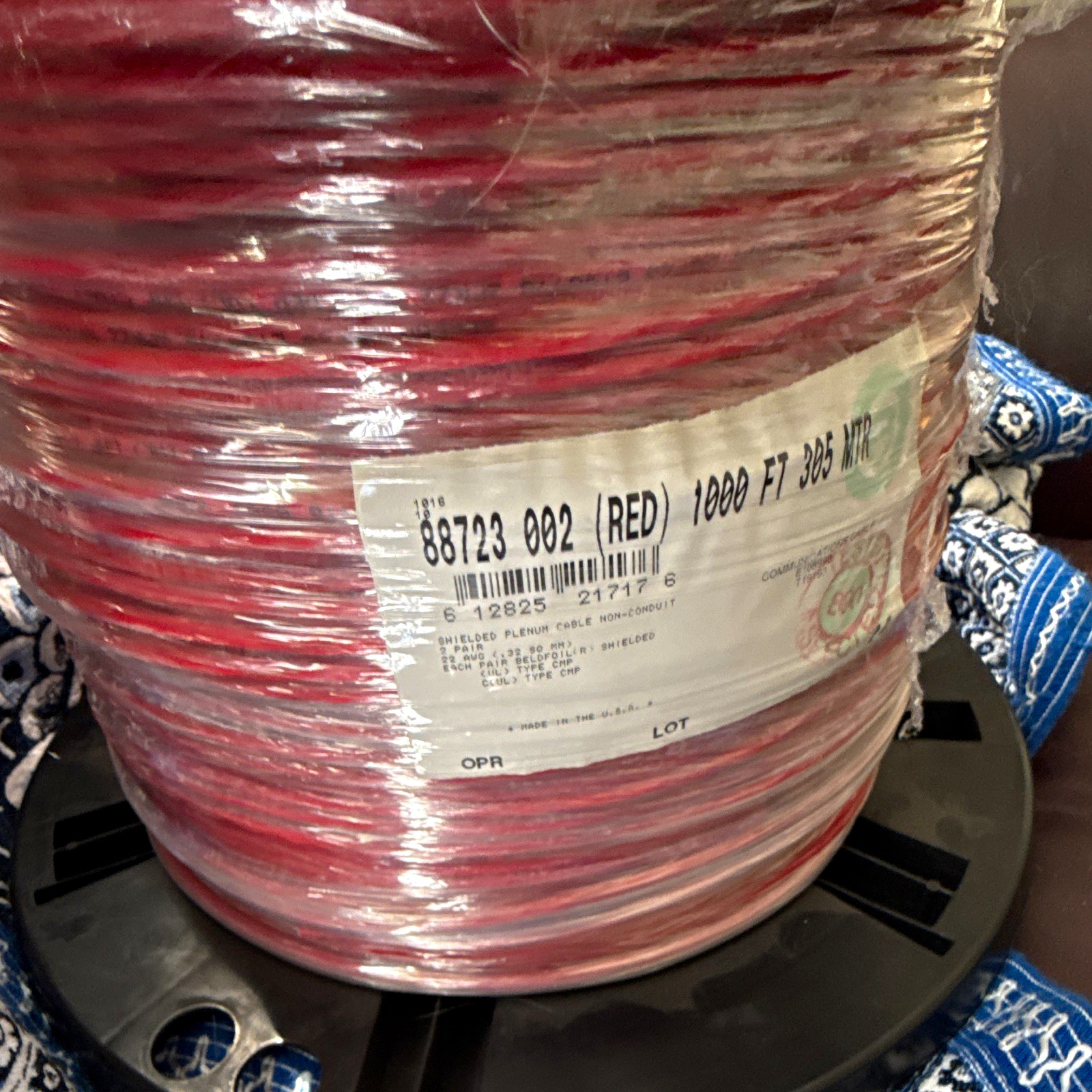 Belden 88723 002 1000 FT Red 22 AWG 2 Pair Shielded Plenum Cable Full Spool Belden 88723 002 1000 FT Red 22 AWG 2 Pair Shielded Plenum Cable Full Spool