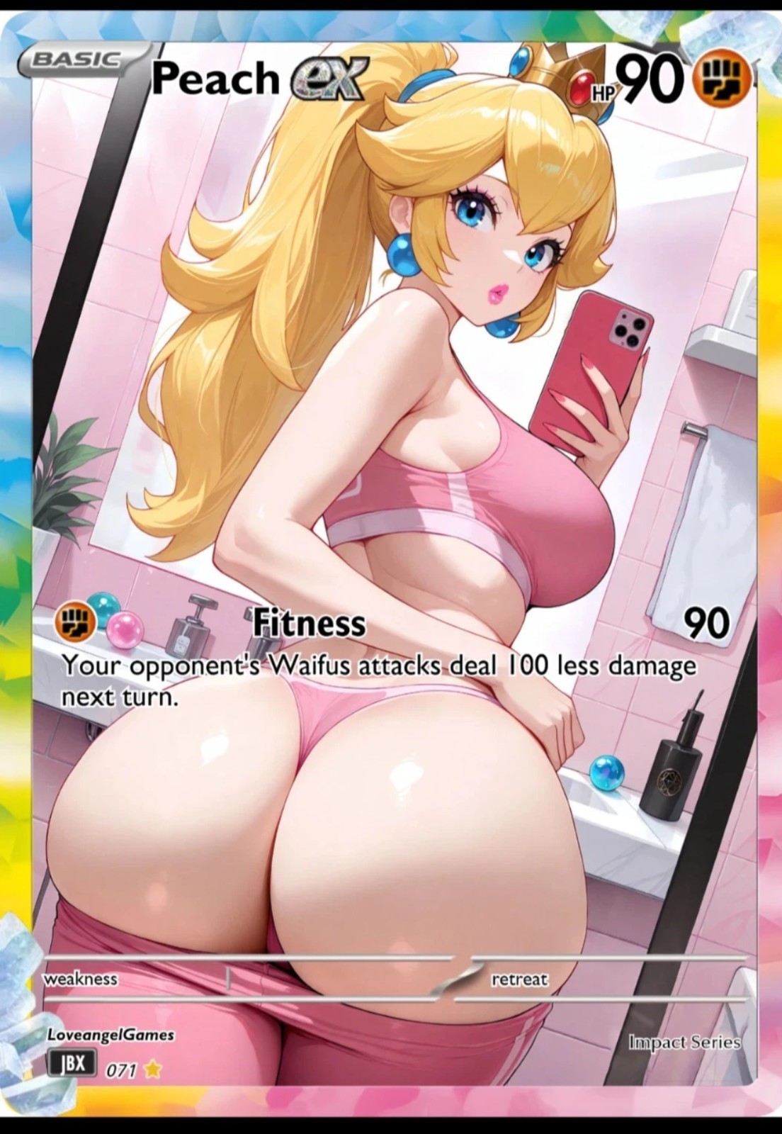 Peach 🍑 Foil-Anime Waifu Card-Waifu Universe-Anime Card Peach 🍑 Foil-Anime Waifu Card-Waifu Universe-Anime Card