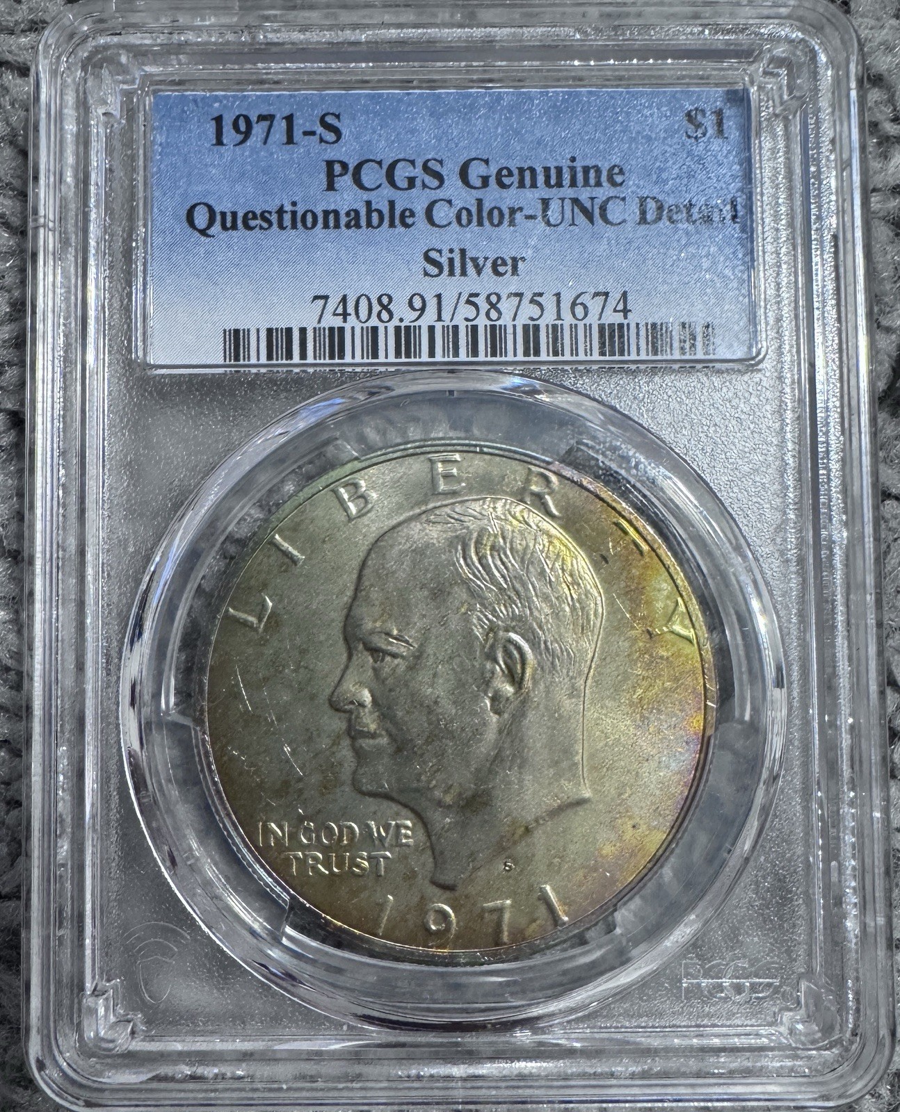 1971 s eisenhower dollar PCGS GENUINE silver INCIRCULATED