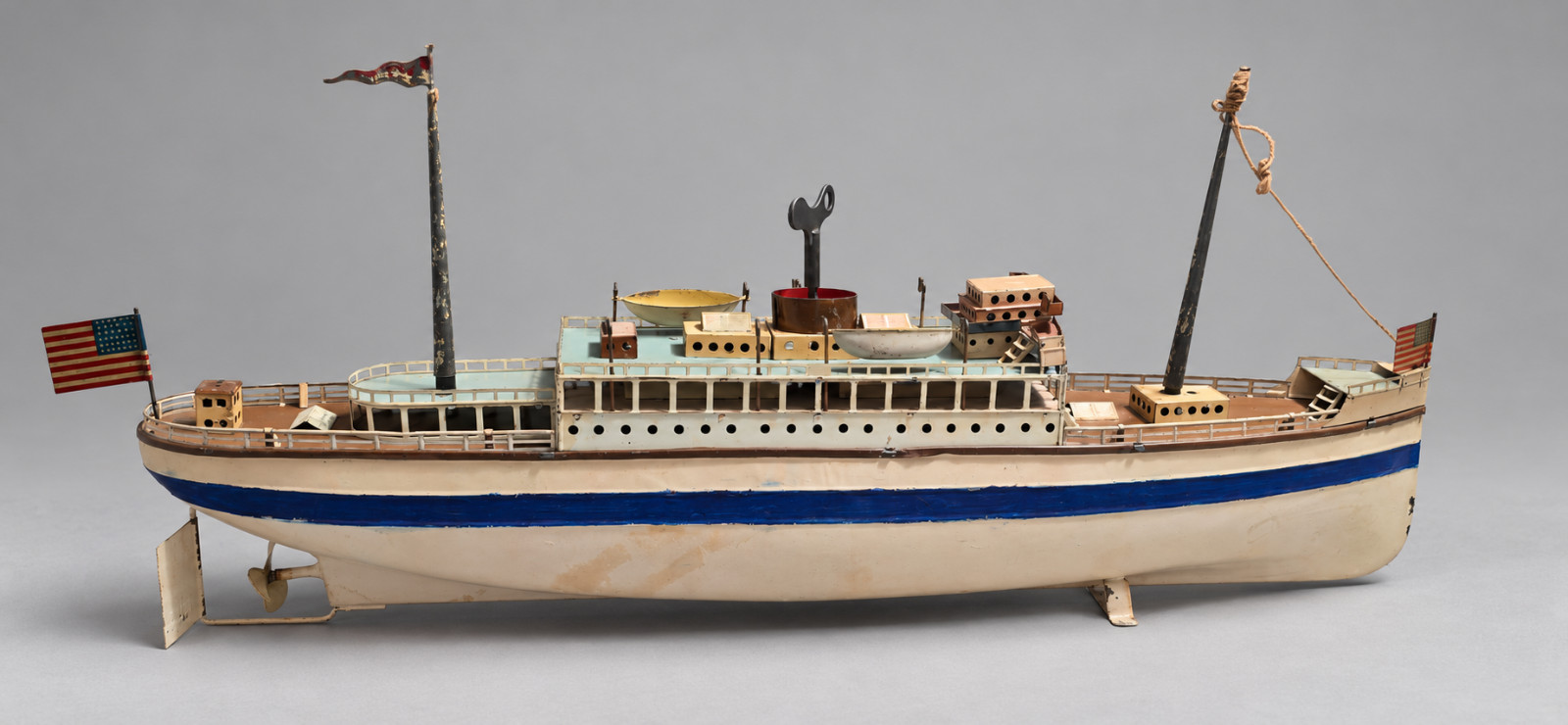 Antique Fleischmann GFN No.526 Tin Windup Ocean Liner Ship 1946 Germany w/Box Antique Fleischmann GFN No.526 Tin Windup Ocean Liner Ship 1946 Germany w/Box