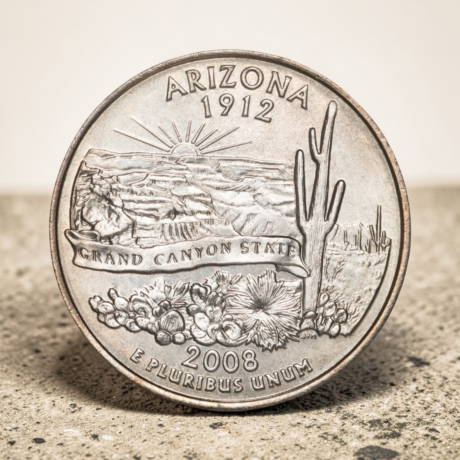 2008-D 25C Arizona State Quarter Lightly Toned USA BB052 2008-D 25C Arizona State Quarter Lightly Toned USA BB052