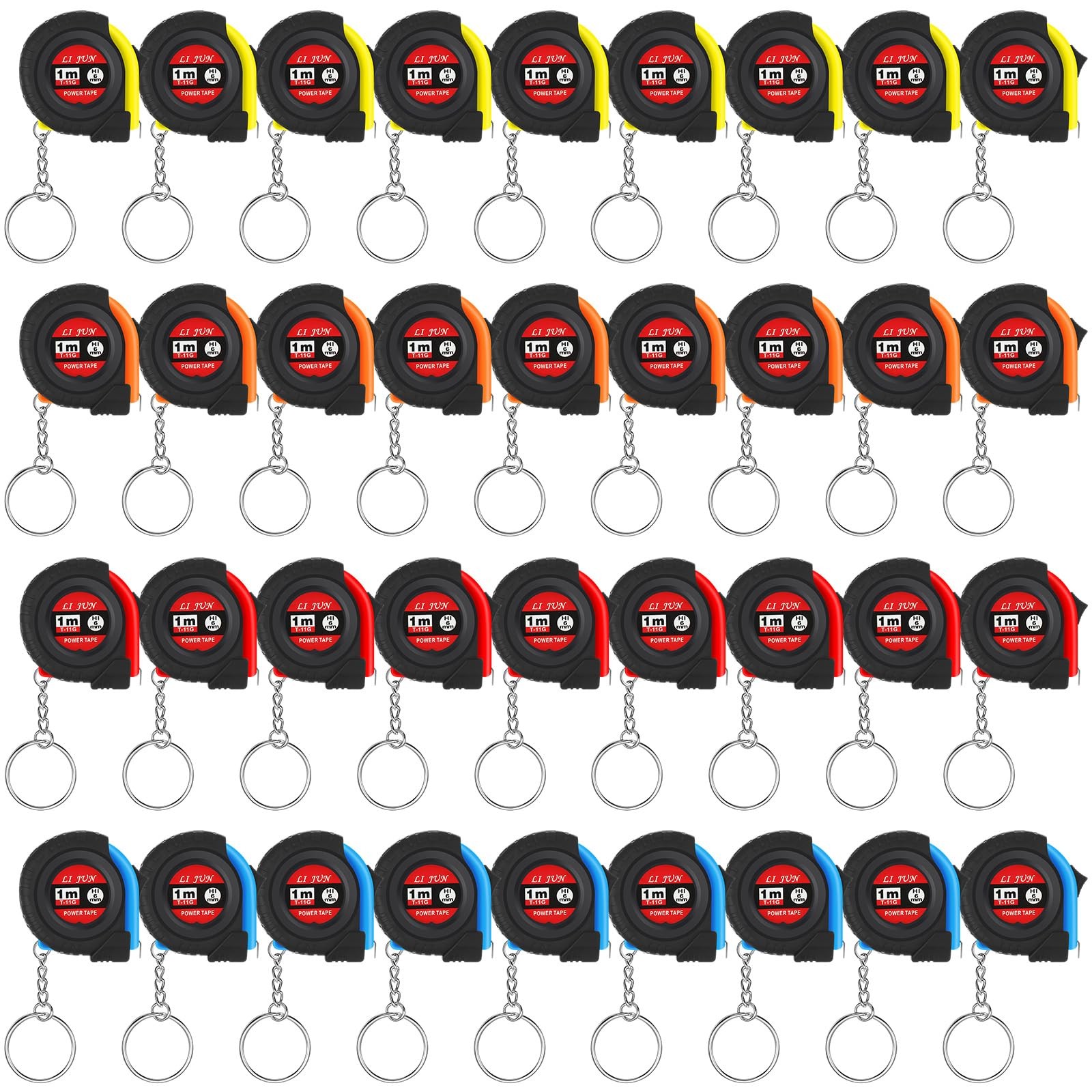 36 Pcs Father\'s Day Dad Gifts Mini Tape Measure Keychain Bulk Retractable Mea...