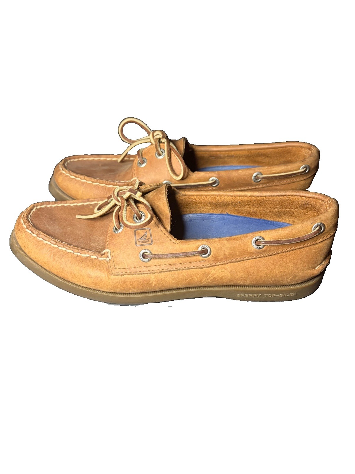 Sperry Authentic Original 2 Eye Boat Shoes Brown Leather Size 8.5 Sperry Authentic Original 2 Eye Boat Shoes Brown Leather Size 8.5