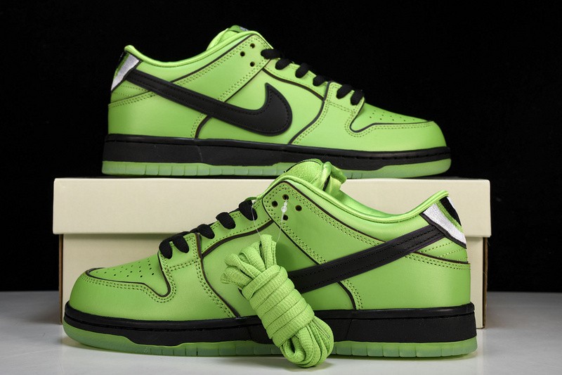 NK SB*Dunk Low The Powerpuff Girls Buttercup FZ8319-300 Mens Athletic shoes Size