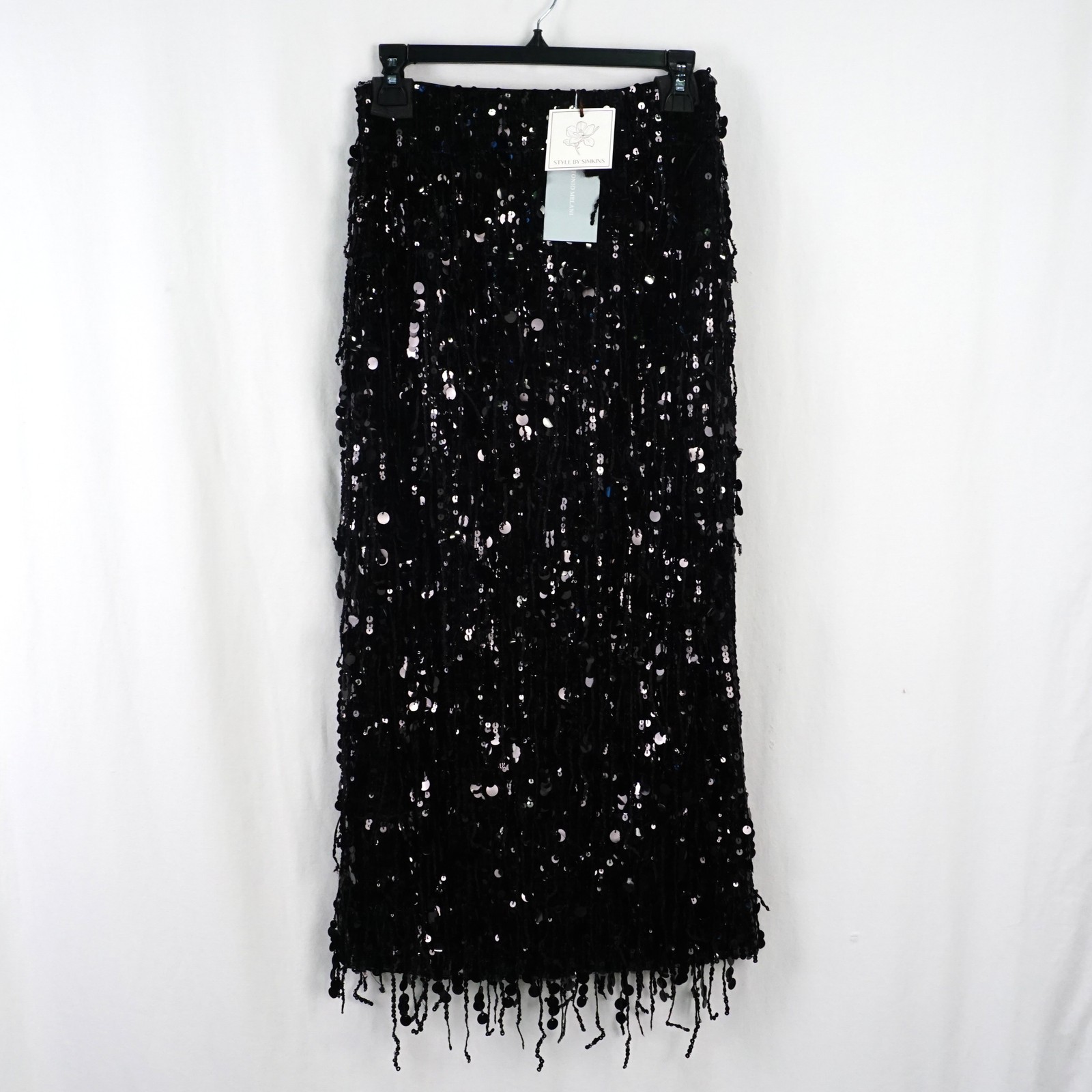 Antonio Melani x Style By Simkins Daphane Sequin Fringe Midi Skirt - Size 2
