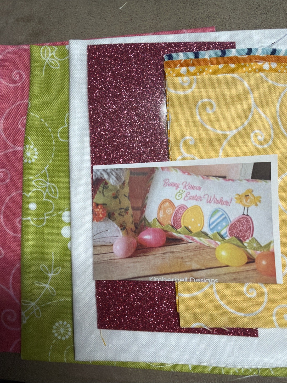 New Kimberbell April Rectangle Bench Buddy Kit Front, Back, Embellishments New Kimberbell April Rectangle Bench Buddy Kit Front, Back, Embellishments