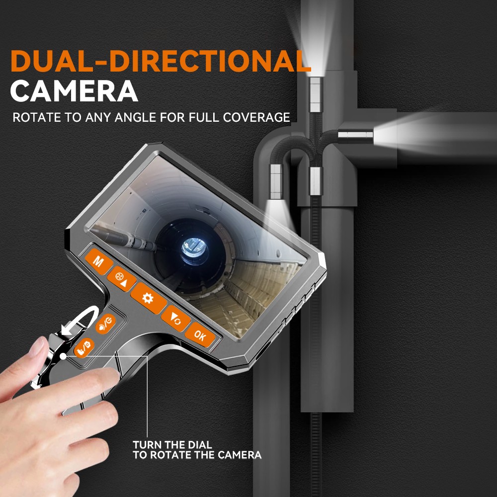 50%off Endoscope Camera Articulating Borescope 2-Way 360° Industrial Inspection