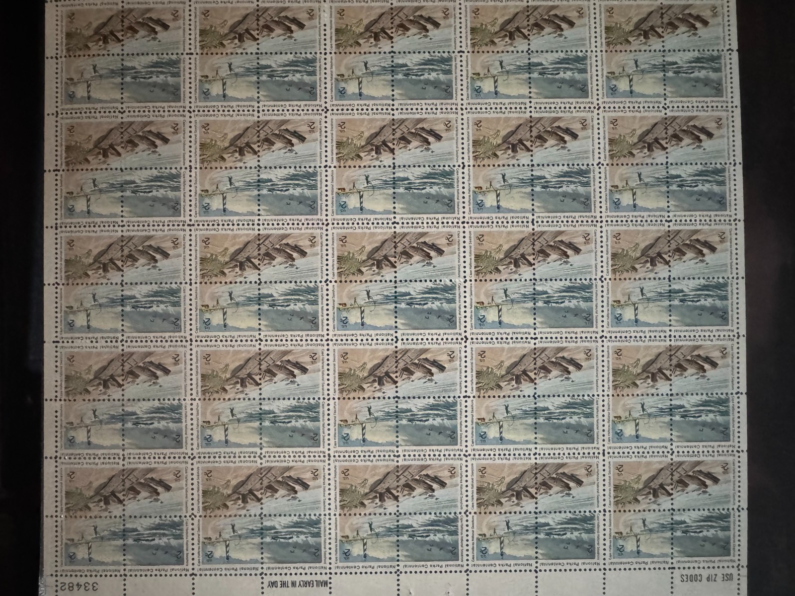 Scott #1448-51 Cape Hatteras National Seashore Sheet of 100 2¢ Stamps (1972)