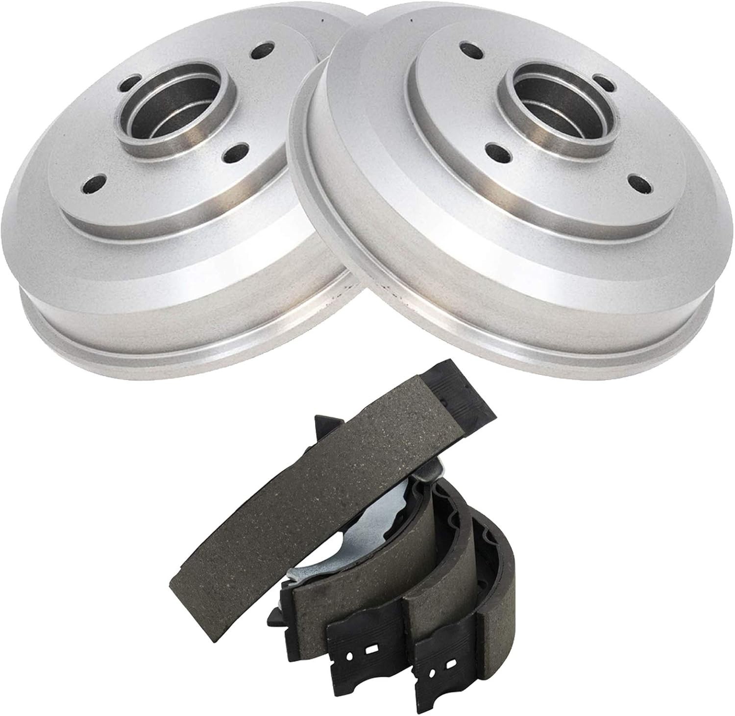 TRQ Rear Brake Shoe & Drum Kit for 2000-2008 Ford Focus