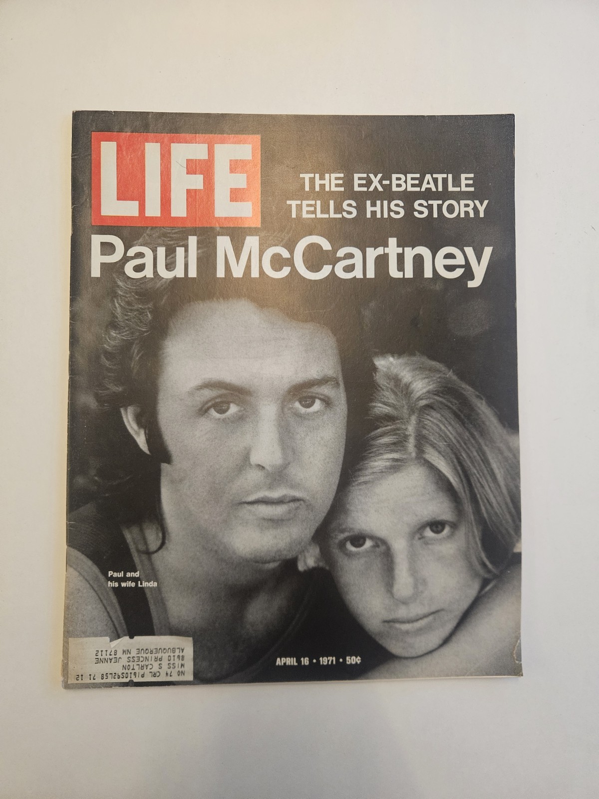 LIFE Magazine Paul McCartney and His Wife Linda 1971 Vintage