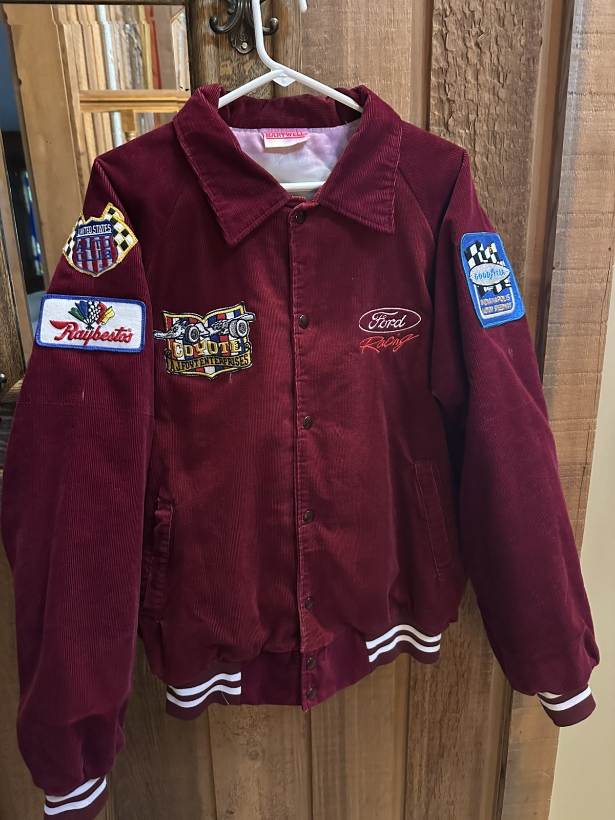 Vintage 70s One of a Kind AJ Foyt Coyote Ford Indy 500 Lined Racing Jacket XL