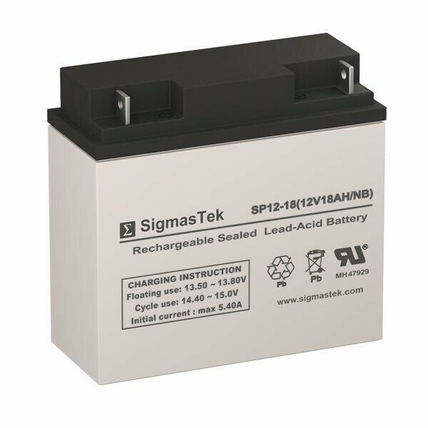 12V 18AH Battery Replacement for Mighty Max ML18-12 by SigmasTek