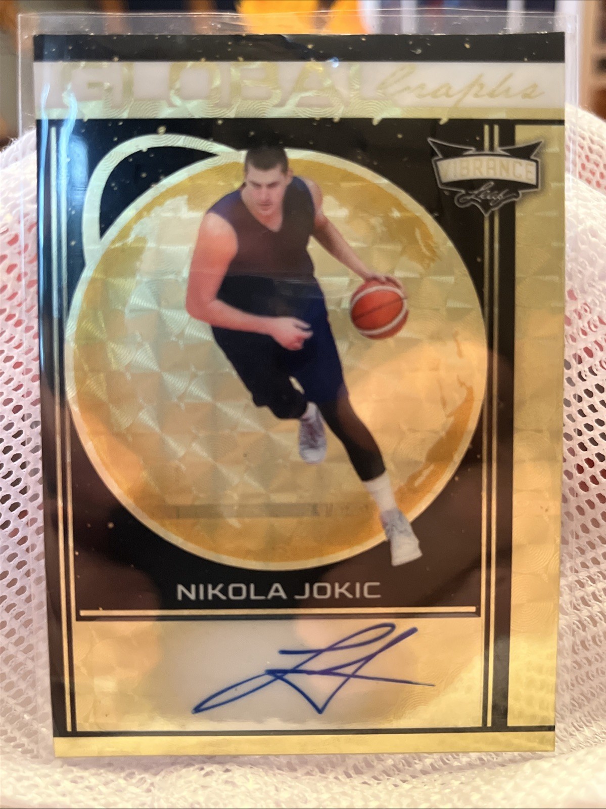 NIKOLA JOKIC 2023 LEAF VIBRANCE GLOBAL GRAPHS AUTO 1/1 Gold Rare NBA FINALS MVP