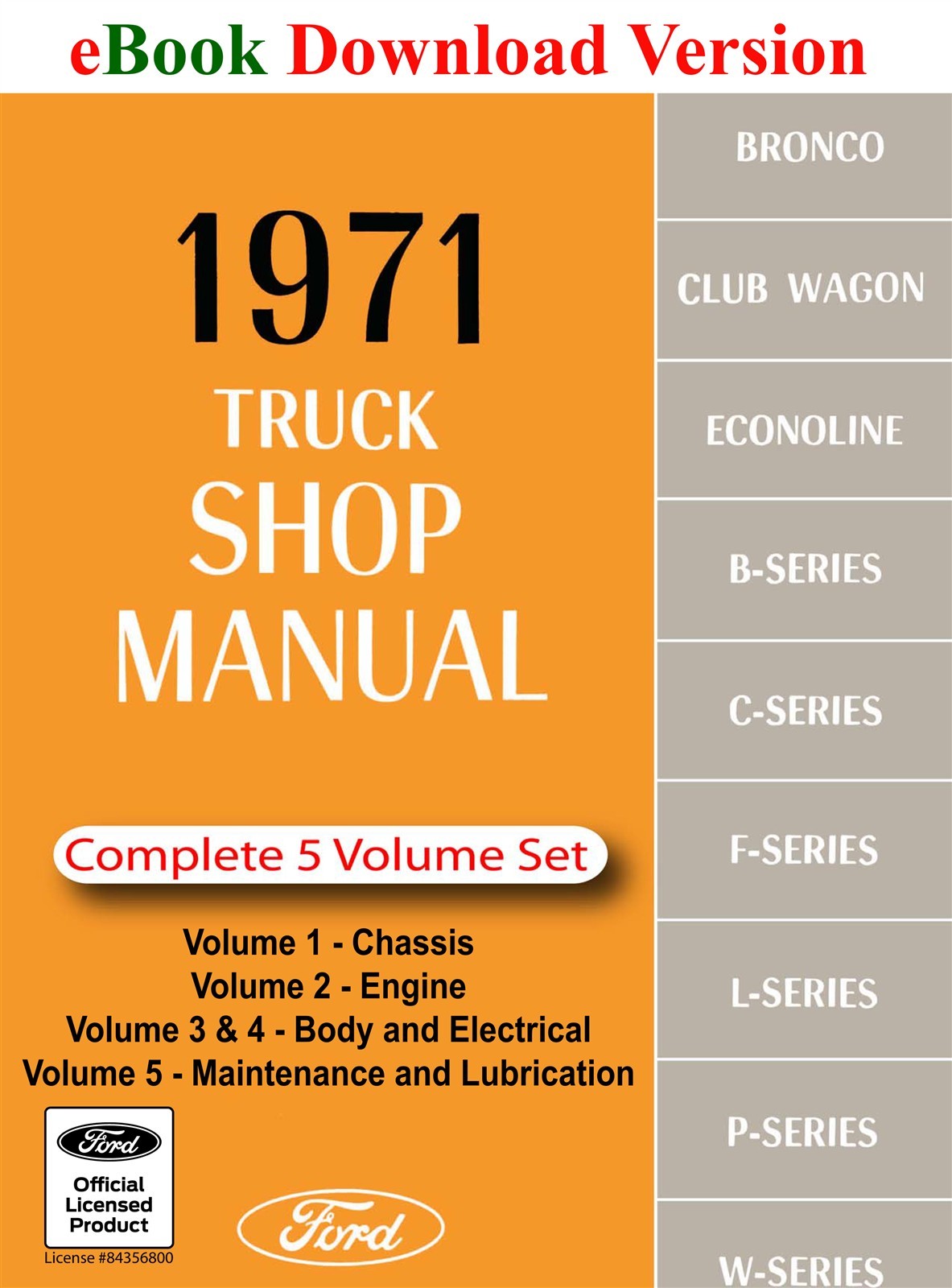 1971 Ford Truck Shop Manual (eBook Download)