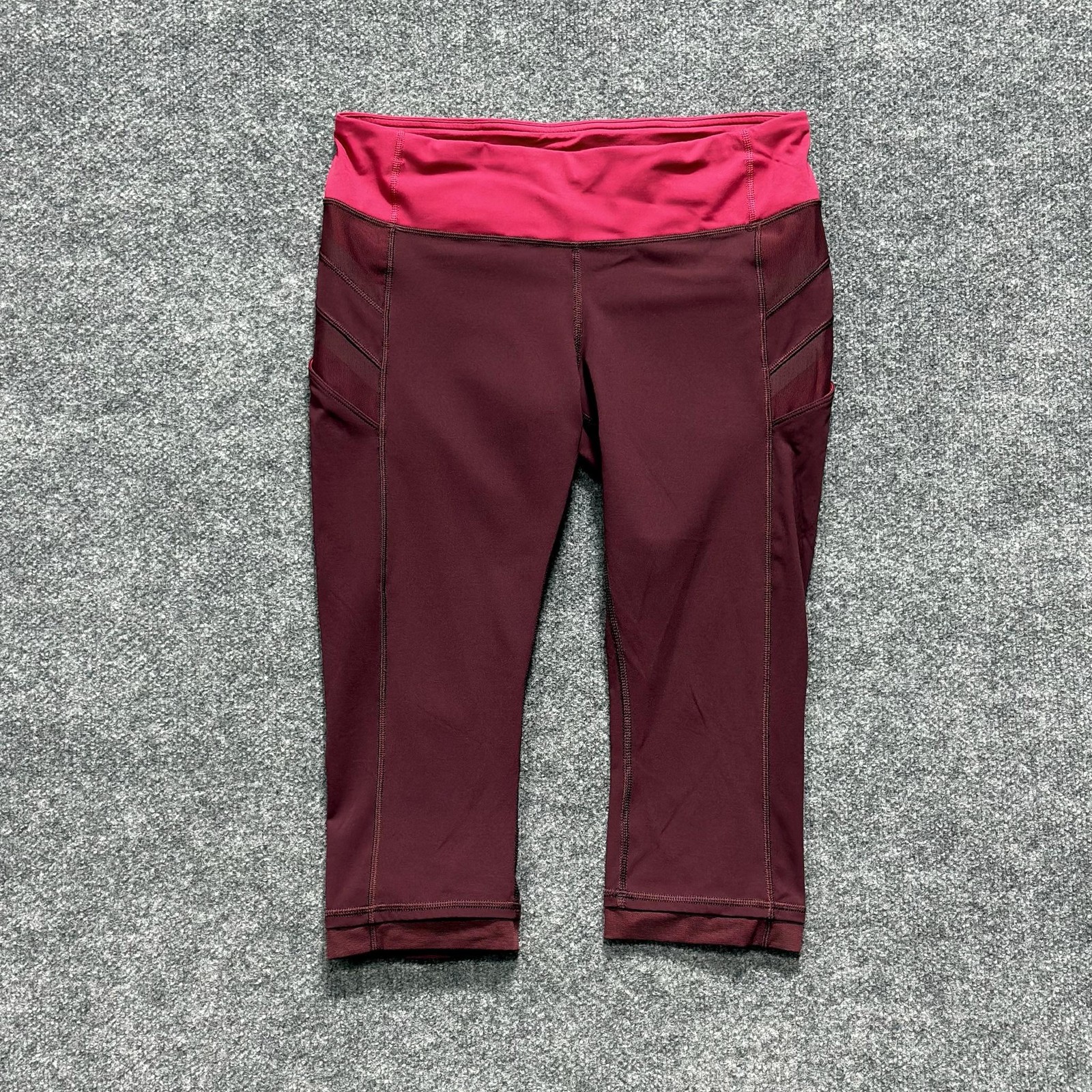 Lululemon Leggings Womens 10 Red Illumina Crop Bordeax Drama Bumble Berry Pants